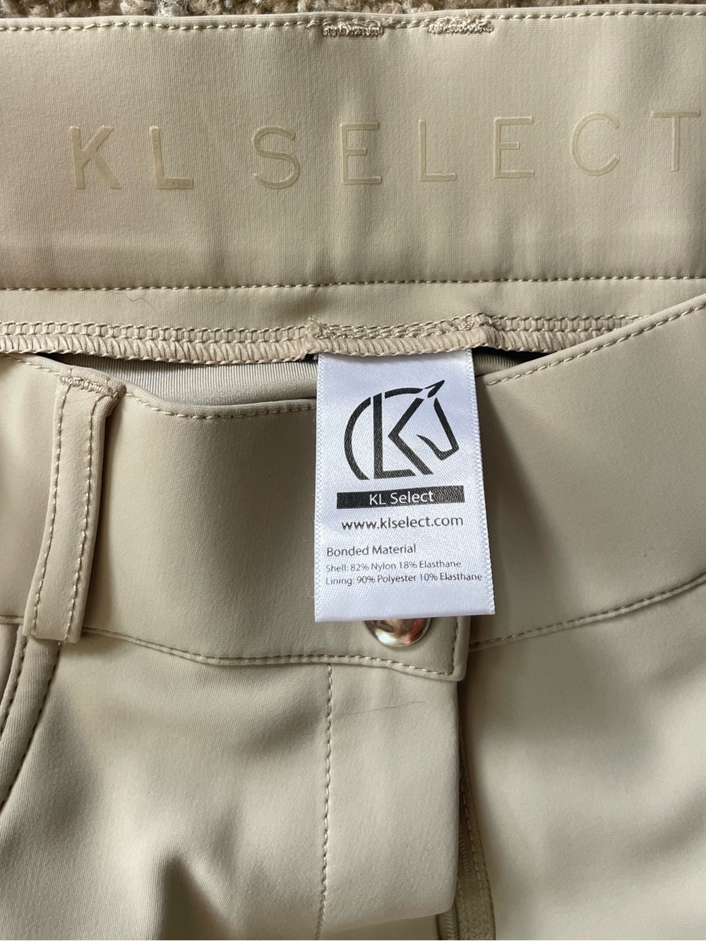 KL Select Gabrielle Knee Patch Ladies Breech - Beige - Tags Removed, Never Worn